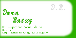 dora matuz business card